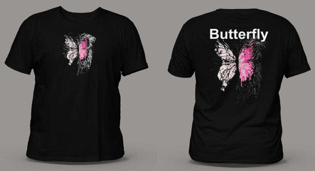 چاپ تیشرت بیسیک یقه گرد نخ پنبه مشکی